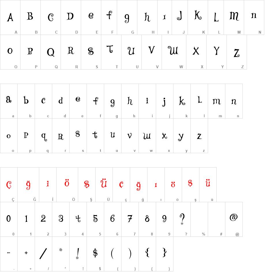 TS Curly font